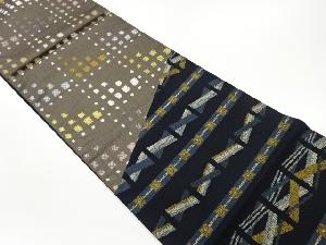 金通し抽象模様織出し袋帯